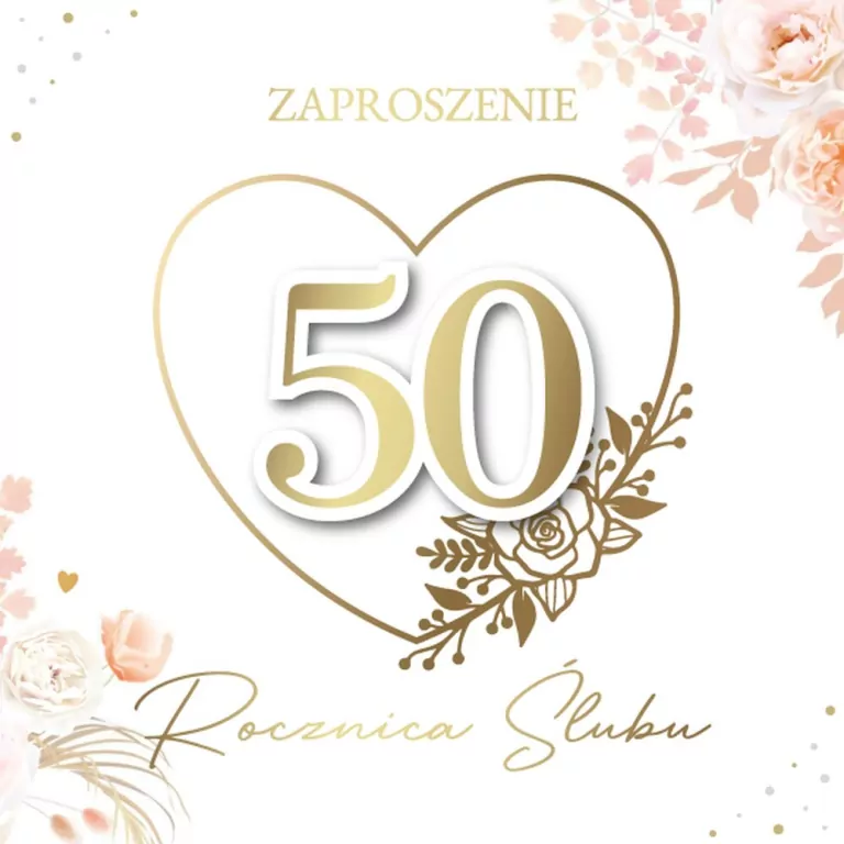 Zaproszenie Rocznica Ślubu (5szt) - tantis.pl