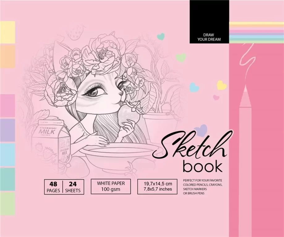 Sketchbook. Szkicownik 48 kartek. 197 x 145 mm - tantis.pl