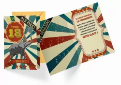 Karnet okolicznościowy B6. Urodziny 18. Kukartka