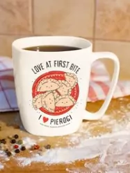 Kubek. I love pierogi