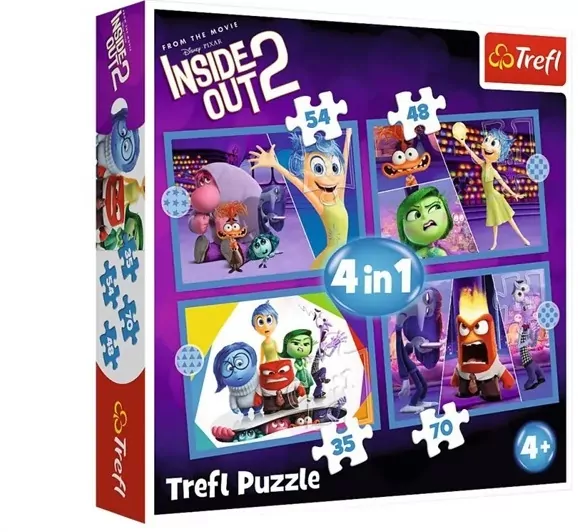 Trefl. Puzzle 4w1. W głowie się nie mieści 2 - tantis.pl