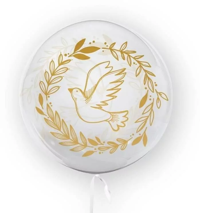 Balon 45cm Gołąb złoty TUBAN - tantis.pl