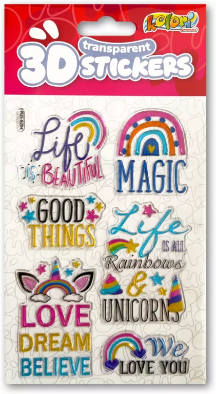 Naklejki 3D Transparent Motivation Quost - tantis.pl