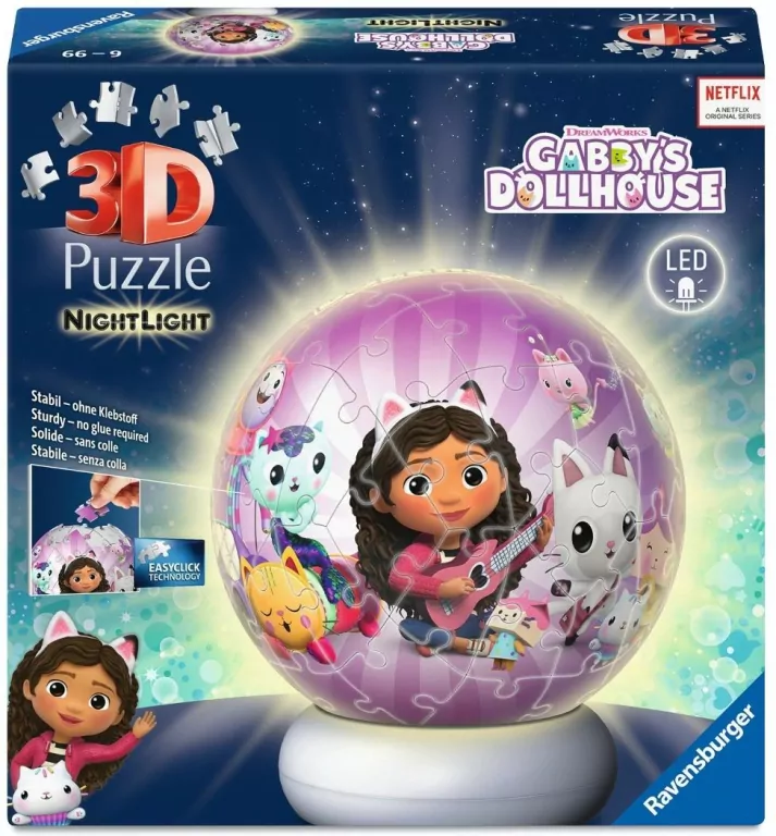 Puzzle 3D NightLight Gabby's Dollhouse - tantis.pl