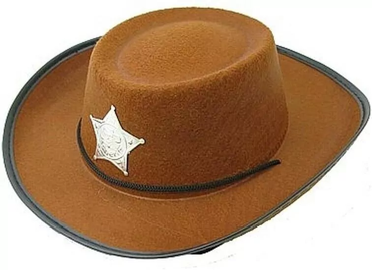 Kapelusz kowbojski z gwiazdą brązowy. Rozm.S - tantis.pl