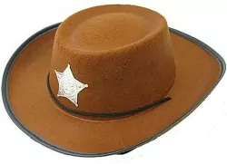 Kapelusz kowbojski z gwiazdą brązowy. Rozm.S