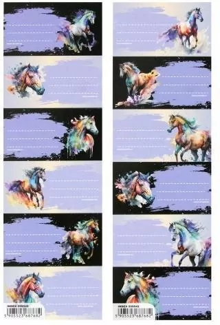 Naklejki na zeszyt Horse (25szt) - tantis.pl