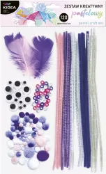 Pastelowy zestaw kreatywny. 120 elementów