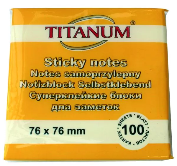 Notesy samoprzylepne Titanum 76x76 mm 76x76 (S-2003) - tantis.pl