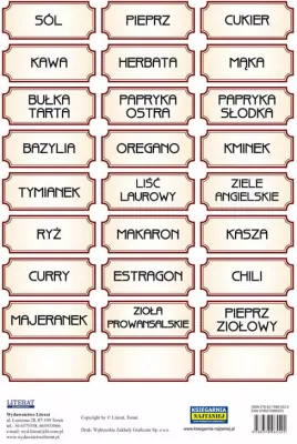 Naklejki na przyprawy