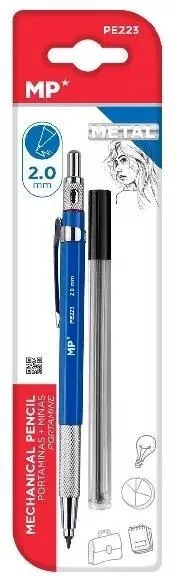 Ołówek automatyczny metalowy HB 2.0mm + wkład - tantis.pl