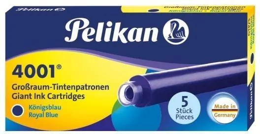 Naboje długie Pelikan 4001 GTP/5. Niebieskie - tantis.pl