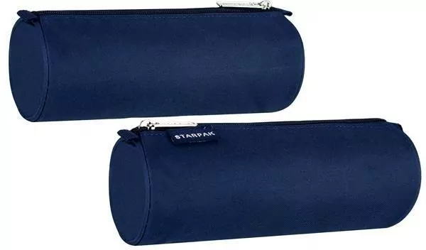 Piórnik tuba 1 zamek Navy blue - tantis.pl
