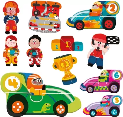 Puzzle sensoryczne Wyścigi HEADU