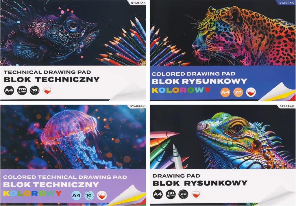 ZEST BLOK RYS/TEC A4 BIA/KOL ZWIERZ STK F 10 - tantis.pl