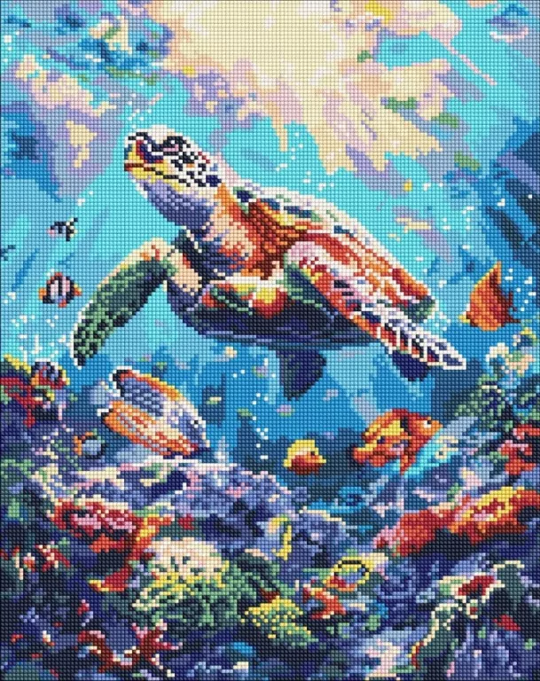 Diamentowa mozaika - Morski spokój 40x50cm - tantis.pl