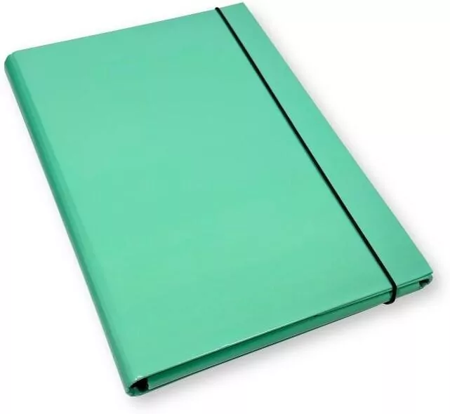 Teczka A4 skrzydłowa 3,5cm turkusowa - tantis.pl