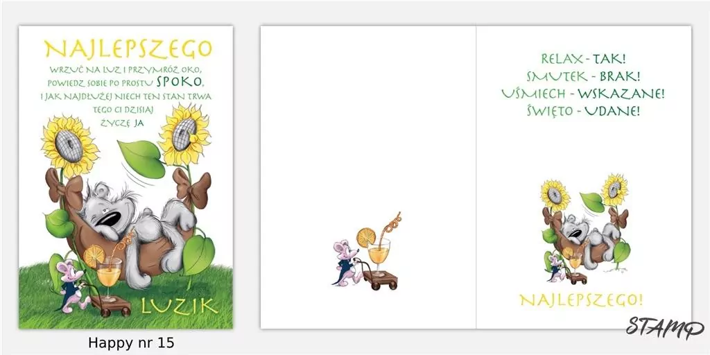 Karnet Happy B6 + koperta wzór nr 15 - tantis.pl