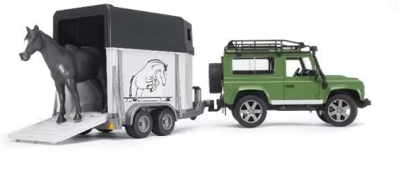 Land Rover z przyczepą i figurką konia - tantis.pl