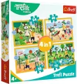 Puzzle 4w1 Trefliki na wakacjach TREFL - tantis.pl