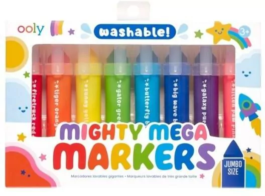 Flamastry zmywalne. Mighty Mega. 8 kolorów - tantis.pl