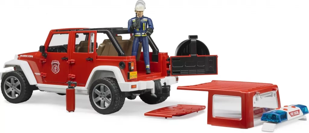Jeep Wrangler Unlimited Rubicon. Straż Pożarna z figurką - tantis.pl