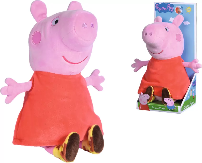 Świnka Peppa. Maskotka pluszowa Peppa z dźwiękiem - tantis.pl