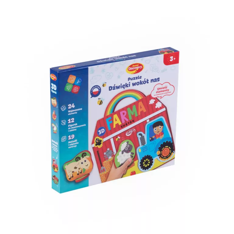 Puzzle 3D. Dźwięki wokół nas. Farma - tantis.pl