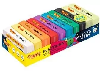 Plastelina 50g 8 basic kolor + 2 świecące w ciemn - tantis.pl