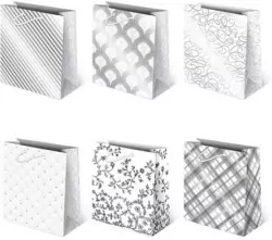 Torebki ozdobne T8A-29 Avantgarde białe 10 sztuk