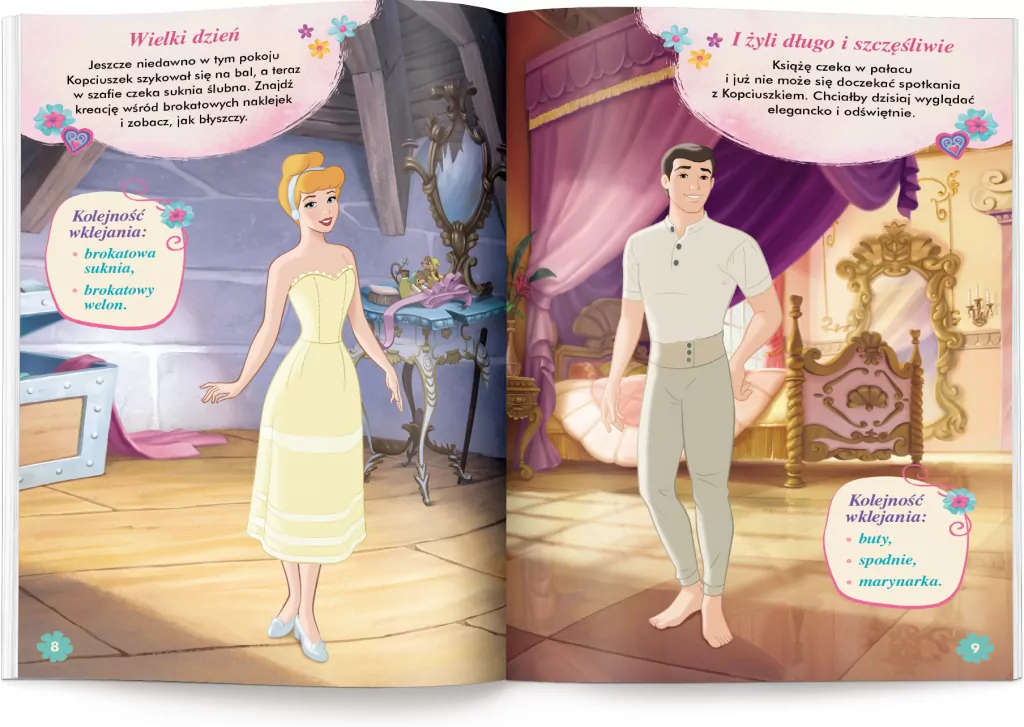 Ubieranki, naklejanki. Disney Księżniczka - tantis.pl