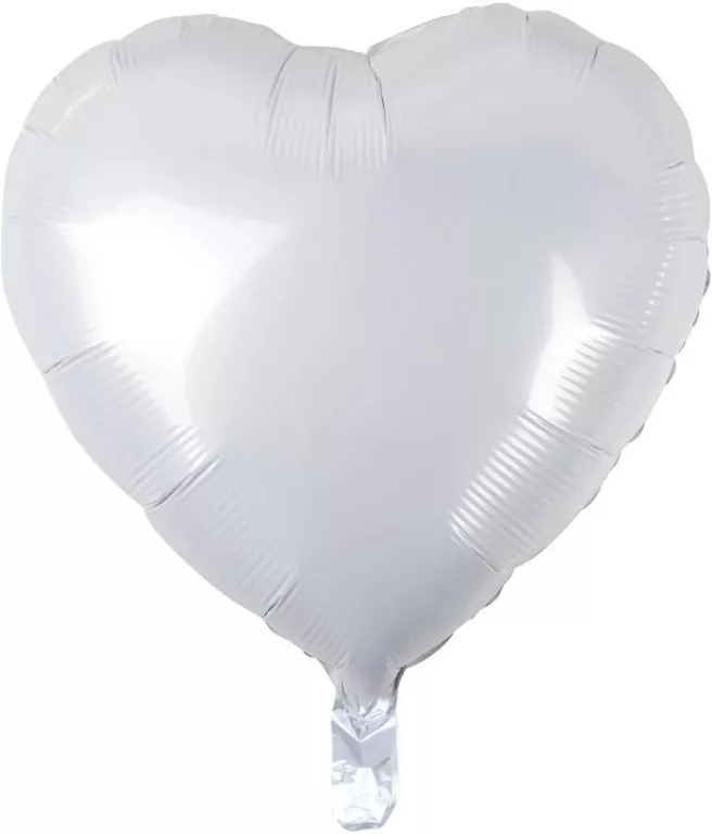Balon foliowy serce białe 46cm - tantis.pl