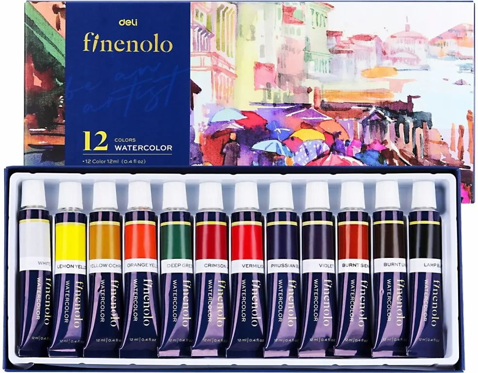 Farby akwarelowe Finenolo 12ml.12 kolorów - tantis.pl