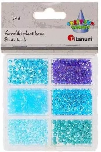 Koraliki plastikowe 6 rozmiarów 32g - tantis.pl