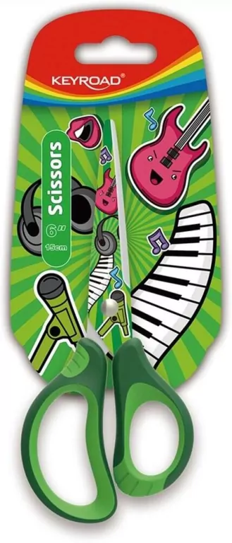 Nożyczki szkolne tatto soft 15 cm keyroad blister - tantis.pl