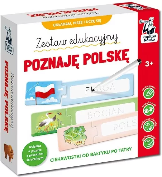 Kapitan Nauka. Poznaję Polskę. Książka + puzzle - tantis.pl