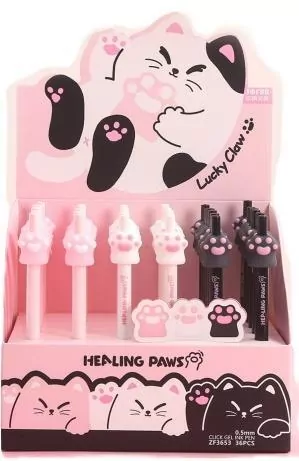Długopis żelowy Cat Paw 0,5mm nieb (36szt) - tantis.pl