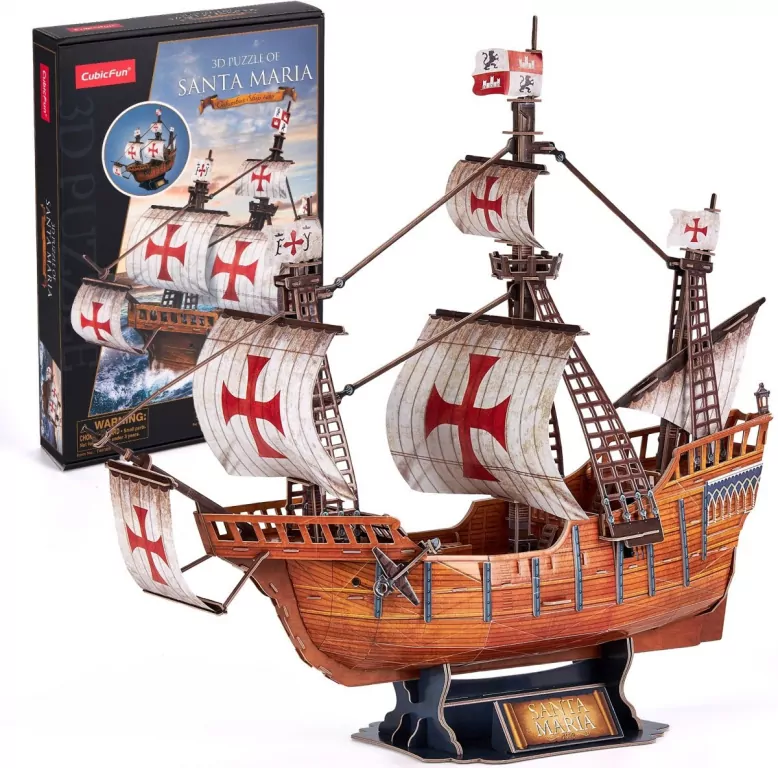 Puzzle 3D. Żaglowiec Santa Maria - tantis.pl