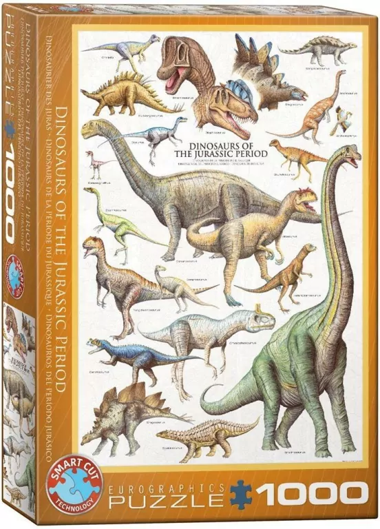 Puzzle 1000 Dinozaury z okresu jurajskiego 6000-0099 - tantis.pl