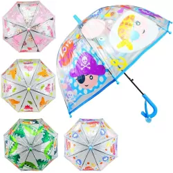 Parasolka przeźroczysta z grafiką. Mix