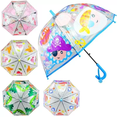 Parasolka przeźroczysta z grafiką. Mix