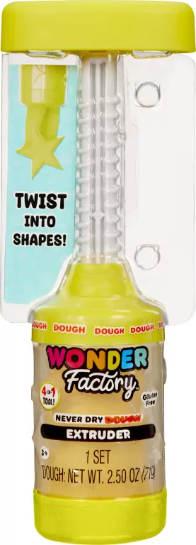Wonder Factory Never Dry Dough Extruder - Yellow - tantis.pl