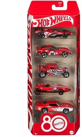 Hot Wheels Samochodziki 5-pak z okazji 80 lecia - tantis.pl