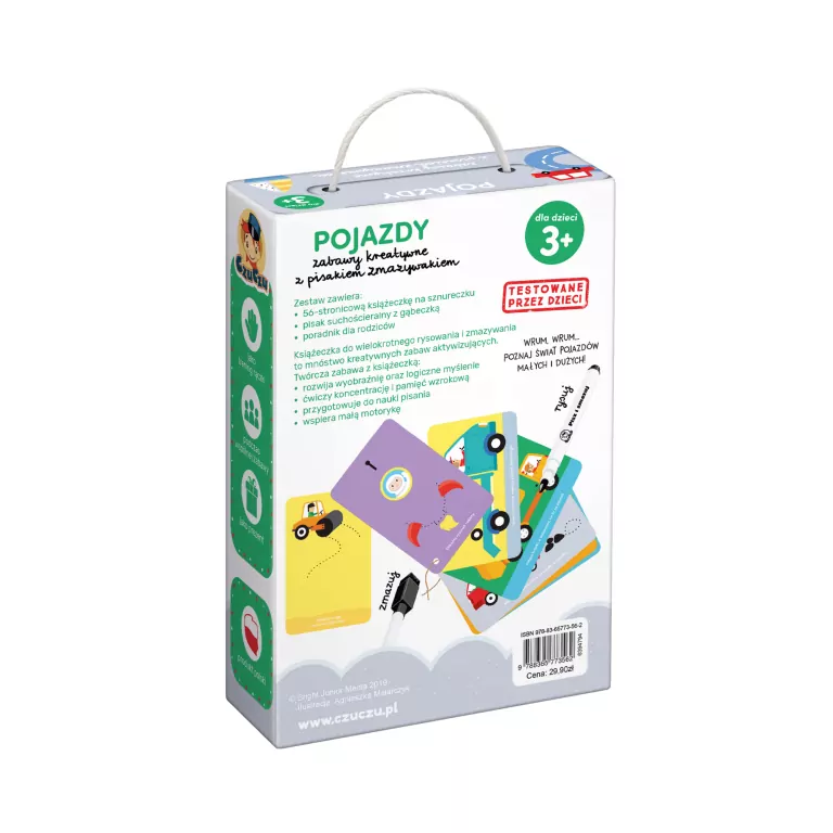 CzuCzu. Pojazdy. Zabawy kreatywne z pisakiem zmazywakiem 3+ - tantis.pl