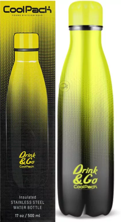 Bidon metalowy 500ml Coolpack Gradient Lemon - tantis.pl