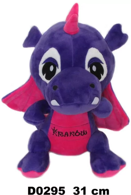 Smok Kraków fiolet róż 31cm - tantis.pl