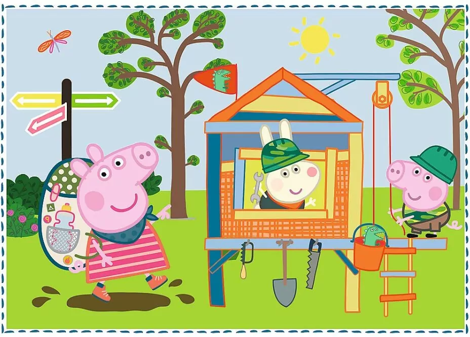 Wspomnienia z wakacji. Peppa Pig. Puzzle 4w1. - tantis.pl