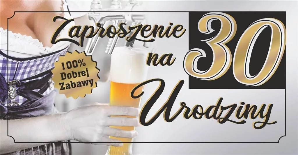 Zaproszenie: Urodziny 30 - tantis.pl