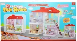 Domek dla lalek z akcesoriami. Zabawka. SWEDE