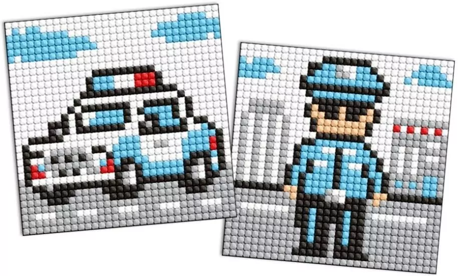 Diamentowa mozaika naklejka Kids - Oficer policji - tantis.pl